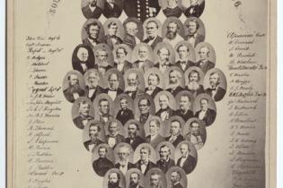 South Australian Pioneers 1836 [mosaic] Duryea, Townsend, 1872. Photograph B 47454