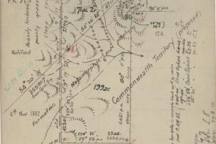 Page from Percy Sheaffe’s Field Book A70, 27 August to 1 September 1910